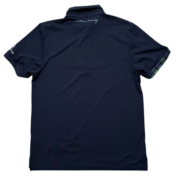 William Murray Polo Shirt Mens Size M Short Sleeve Performance Golf Stretch Blue - Picture 2 of 6